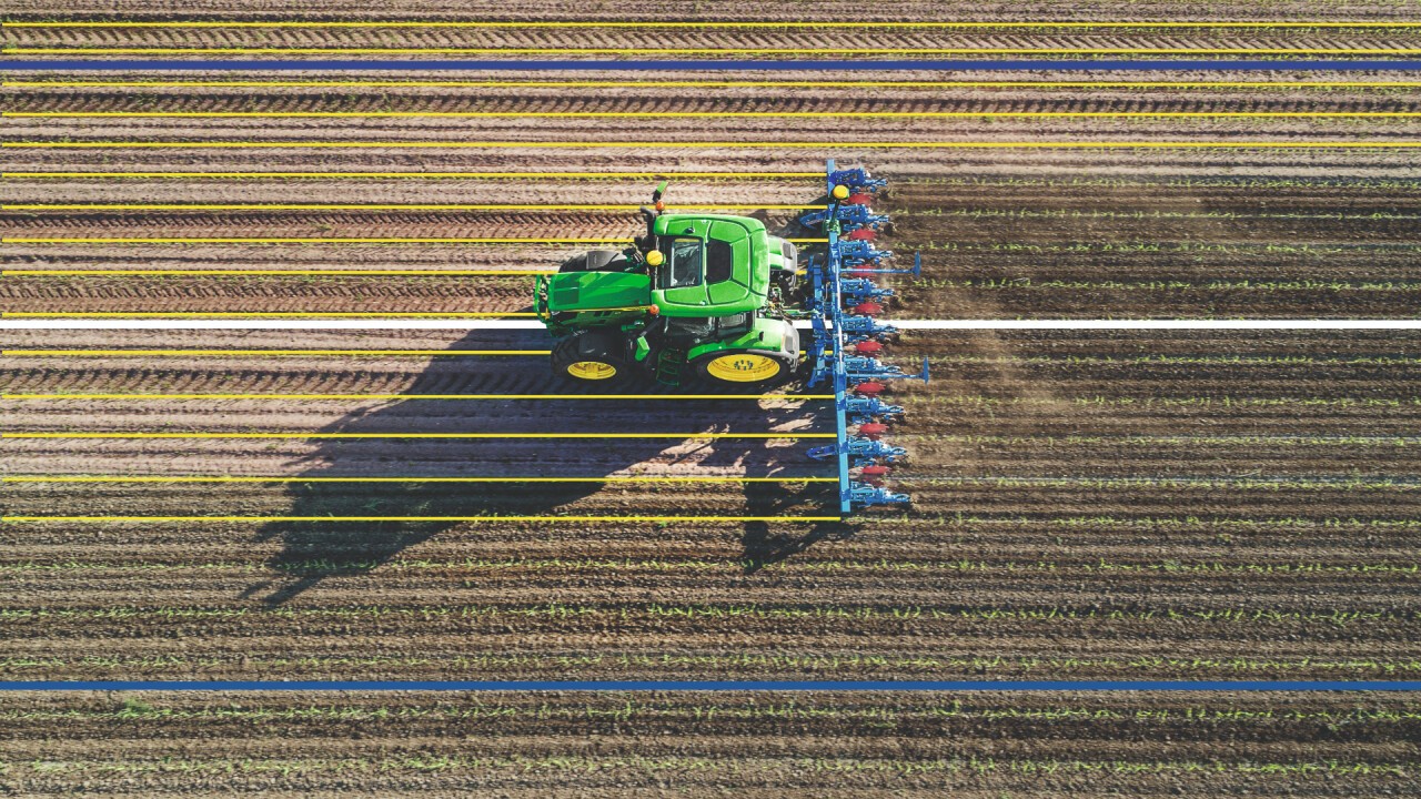 Visuelle Darstellung der Funktionsweise des John Deere Operations Center